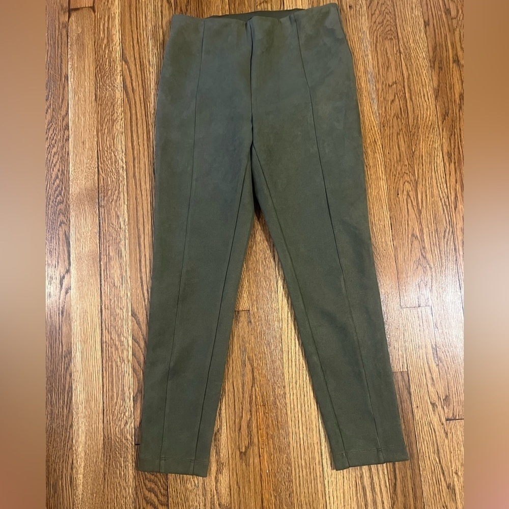 LOFT Green Leggings Structured Fit